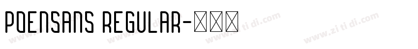 poensans regular字体转换